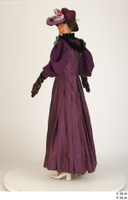  Photos Woman in Historical Dress 3 19th century Purple dress a poses historical clothing whole body 0004.jpg
